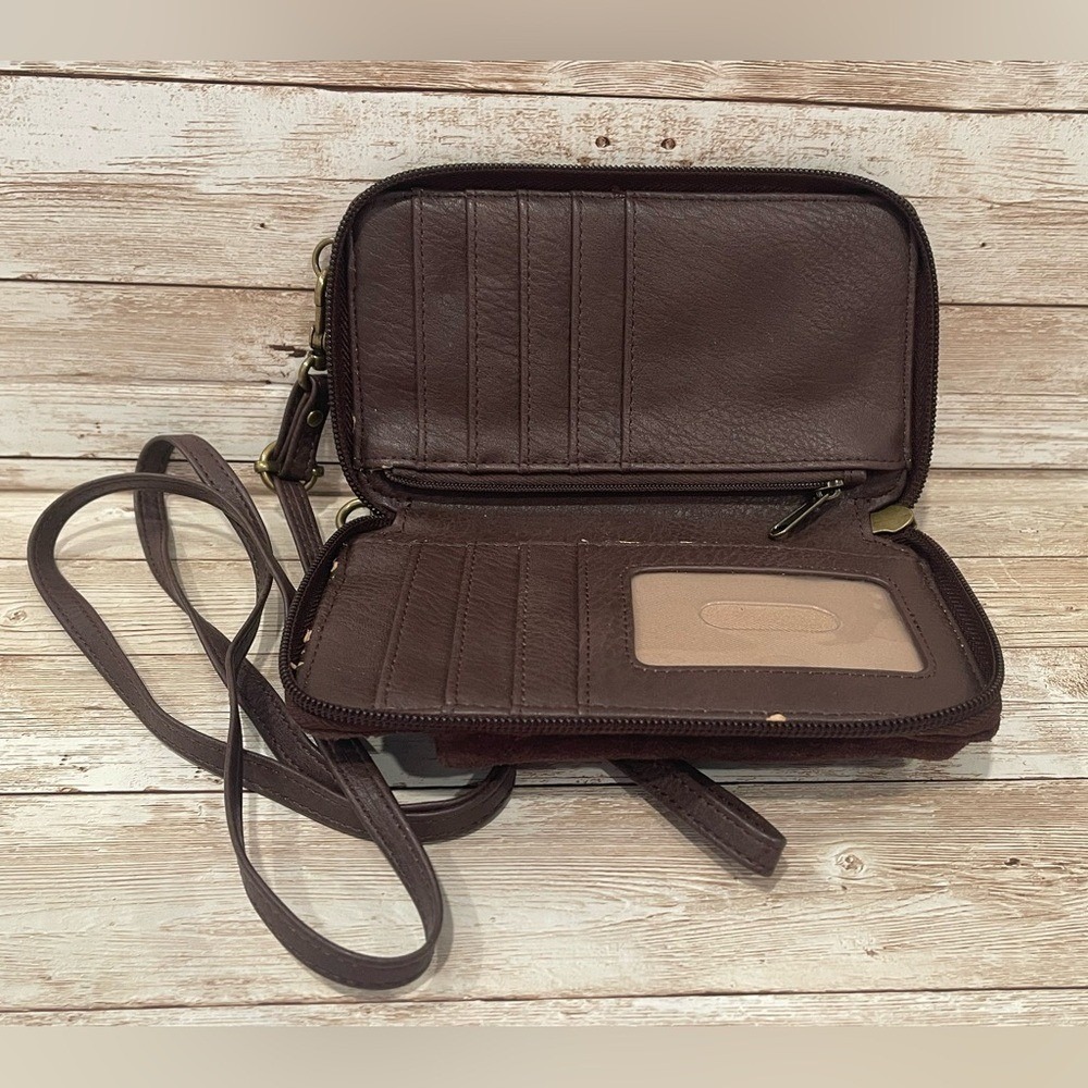 The Sak Chocolate Brown Suede Crossbody Bag - Picture 4 of 12